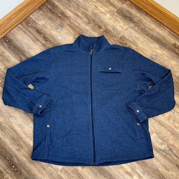 Duluth Trading Co Men's Silver Lining Fleece Full Zip Mock Jacket Size XL Blue - Picture 8 of 14